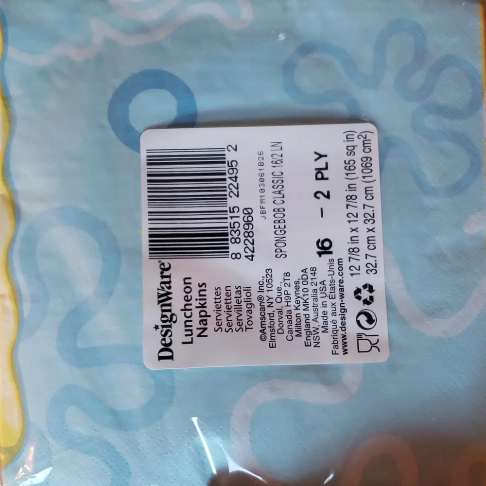 Sponge Bob party supplies